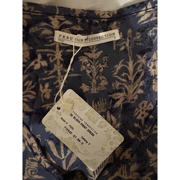 Peruvian Connection Dress Cotton Modal Floral Print Size S - Picture 3 of 3